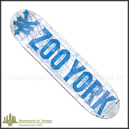 Zoo York Blue Print Logo Deck in stock at SPoT Skate Shop