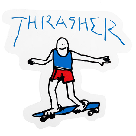Thrasher Magazine Gonz Logo Sticker in stock at SPoT Skate Shop