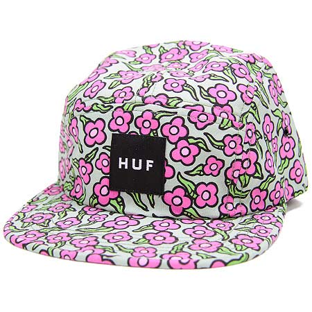 HUF HUF x Krooked Flowers 5-Panel Strap-Back Hat in stock at SPoT Skate Shop