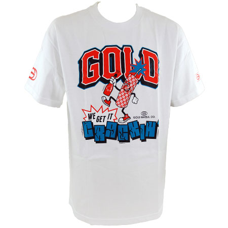 Gold Wheels Crackin T Shirt in stock at SPoT Skate Shop
