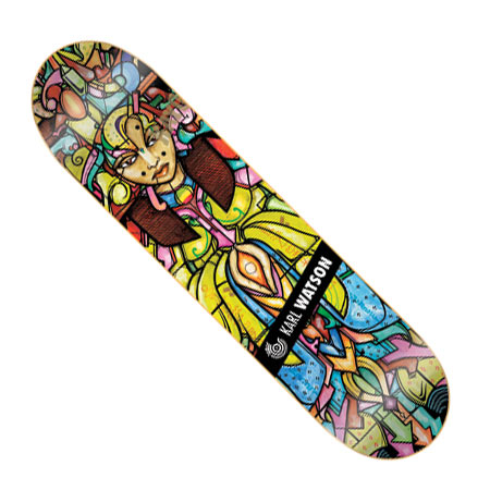 Organika Karl Watson Stained Glass Deck in stock at SPoT Skate Shop