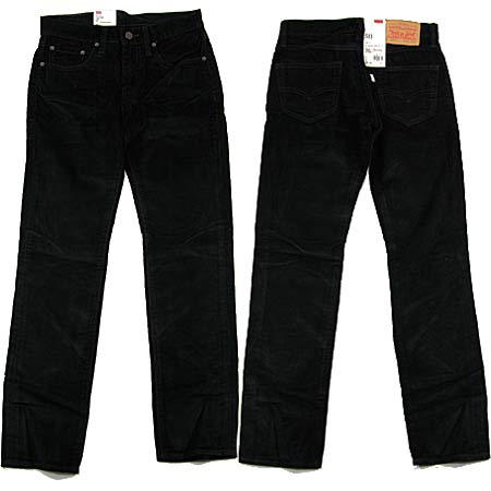 Levis 511 Slim Fit Corduroy Pants, Black in stock at SPoT Skate Shop