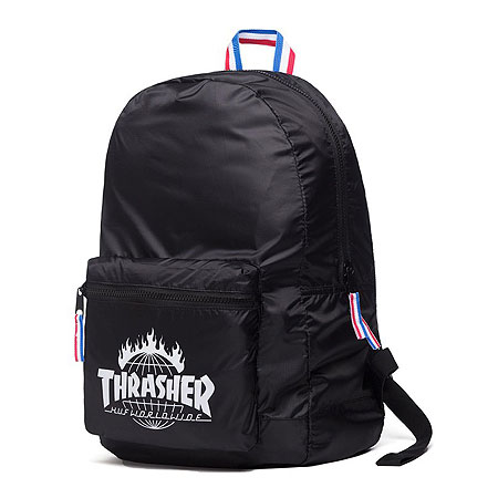 HUF Thrasher TDS Packable Backpack, Black in stock at SPoT Skate Shop