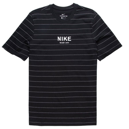 Nike SB Stripe AOP T Shirt, Black in stock at SPoT Skate Shop