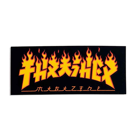 Thrasher Magazine Godzilla Flame Sticker in stock at SPoT Skate Shop