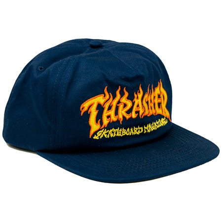 Thrasher Magazine Fire Logo Snap-Back Hat in stock at SPoT Skate Shop