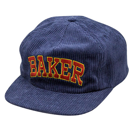 Baker Arch Peacoat Corduroy Snap-Back Hat in stock at SPoT Skate Shop