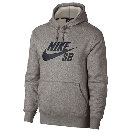 Nike SB Icon Pullover Hooded Sweatshirt, Dark Grey Heather/ Black in stock  at SPoT Skate Shop