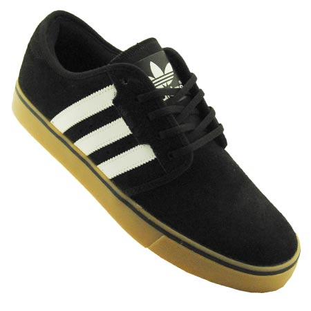 adidas Seeley Shoes, Black/ Running White/ Gum in stock at SPoT Skate Shop