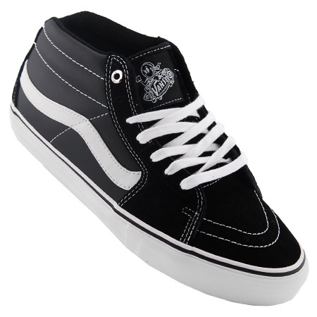 Vans Jeff Grosso SK8-Mid Pro Shoes, Black Suede/ White/ White in stock at  SPoT Skate Shop