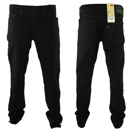 Levis 513 Slim Fit Pants, Sleek Black in stock at SPoT Skate Shop