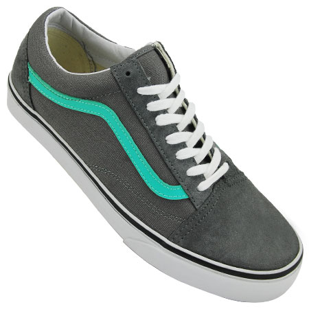 gray and mint green vans
