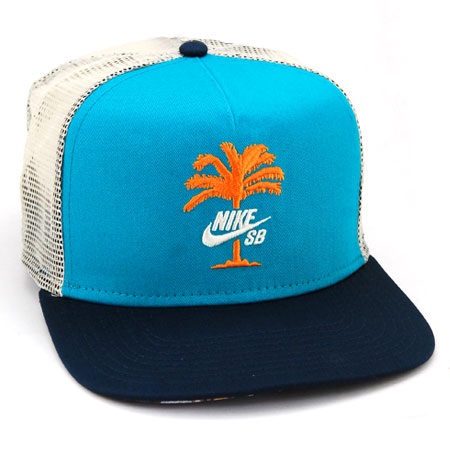 Nike SB Palm Trucker Adjustable Snap-Back Hat, Aquamarine/ Cashmere/  Midnight Navy in stock at SPoT Skate Shop