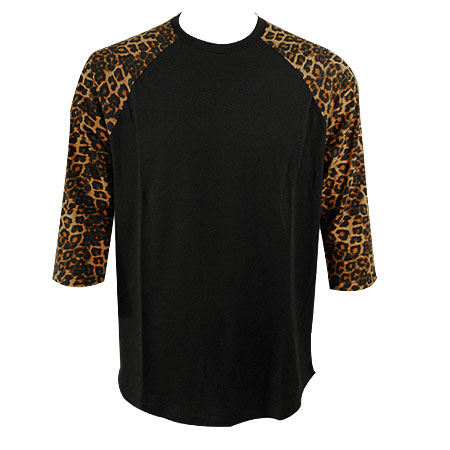 Vans Black Cheetah 3/4 Sleeve Raglan Shirt in stock at SPoT Skate Shop